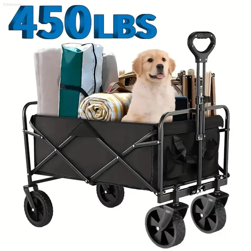 Heavy-Duty Foldable Utility Cart - Perfect for Groceries, Sports, Gardening & Shopping