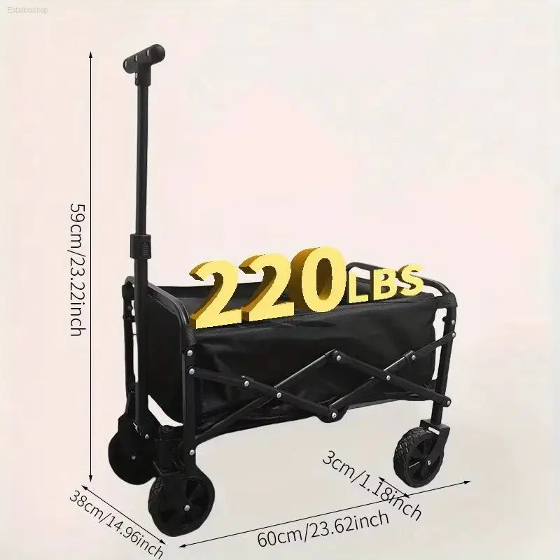 Heavy-Duty Foldable Utility Cart - Perfect for Groceries, Sports, Gardening & Shopping