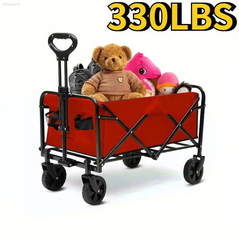 Heavy-Duty Foldable Utility Cart - Perfect for Groceries, Sports, Gardening & Shopping