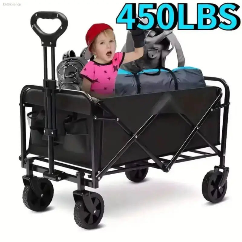 Heavy Duty Foldable Utility Wagon for Easy Transport - Estalios
