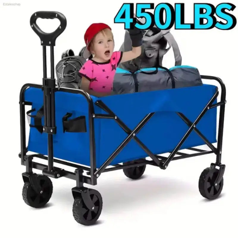 Heavy Duty Foldable Utility Wagon for Easy Transport - Estalios