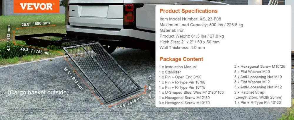 Heavy Duty Hitch Mount Wheelchair Carrier with Ramp - Estalios