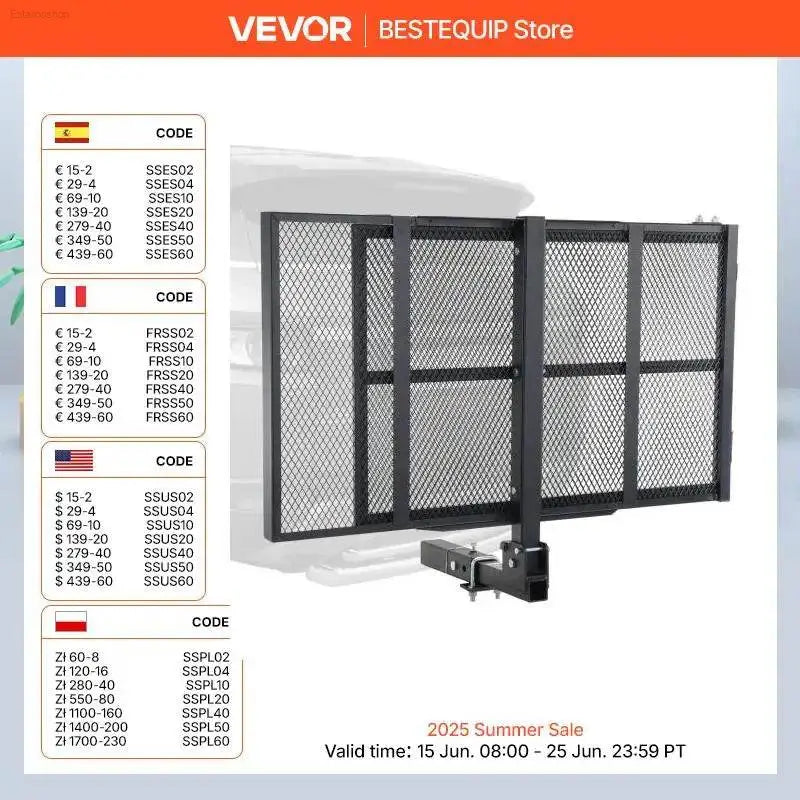 Heavy Duty Hitch Mount Wheelchair Carrier with Ramp - Estalios