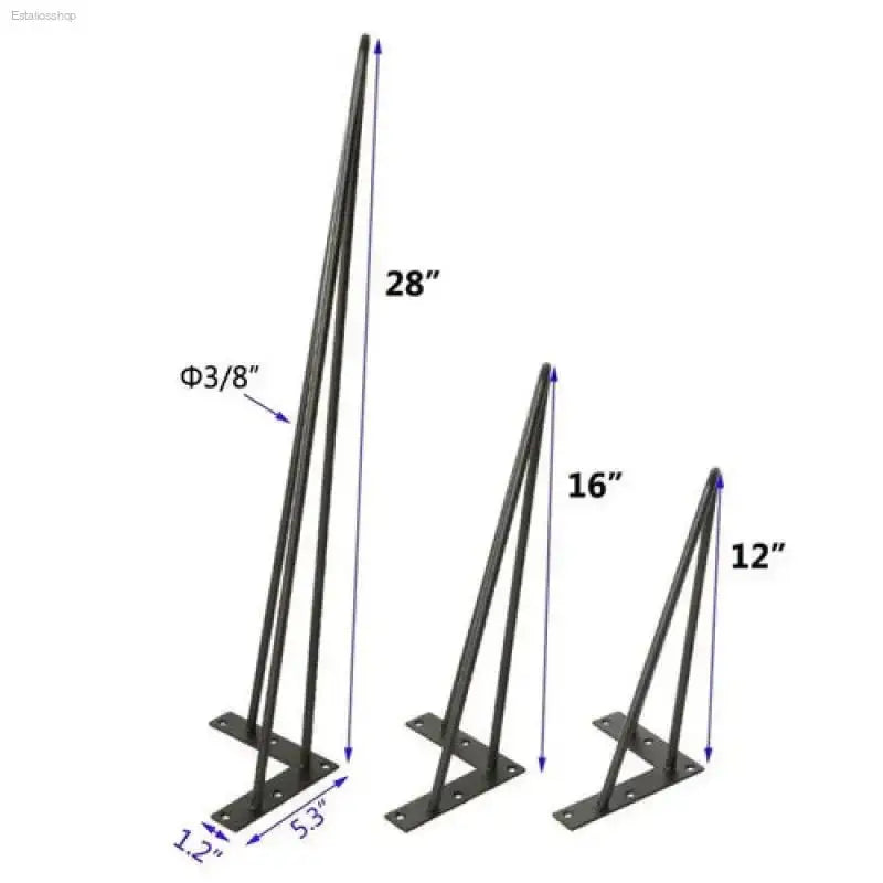 Heavy - Duty Iron Hairpin Legs for DIY Furniture Projects Designed for Homeowners - EstaliosShop