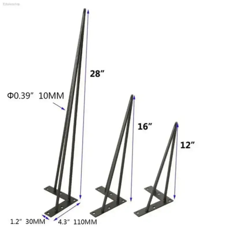 Heavy - Duty Iron Hairpin Legs for DIY Furniture Projects Designed for Homeowners - EstaliosShop