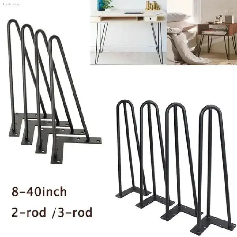 Heavy - Duty Iron Hairpin Legs for DIY Furniture Projects Designed for Homeowners - EstaliosShop