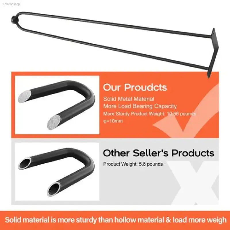 Heavy - Duty Iron Hairpin Legs for DIY Furniture Projects Designed for Homeowners - EstaliosShop