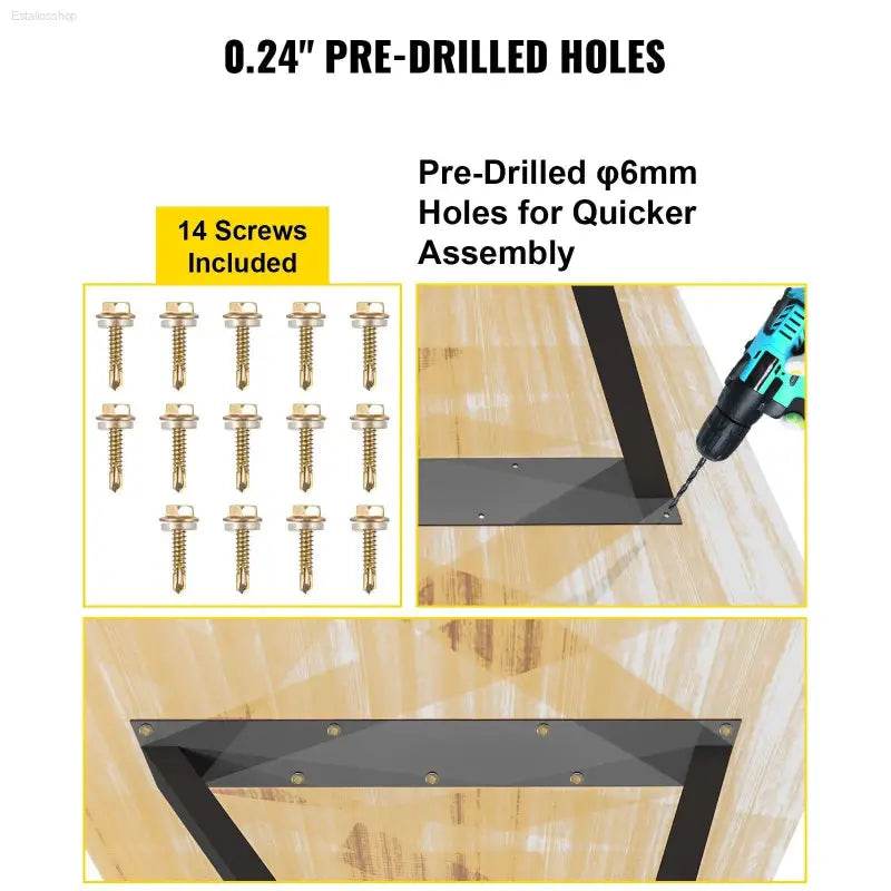 Heavy Duty Metal Table Legs for DIY Furniture Projects - Estalios