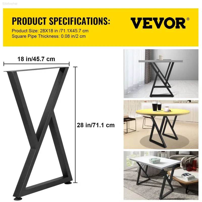 Heavy Duty Metal Table Legs for DIY Furniture Projects - Estalios