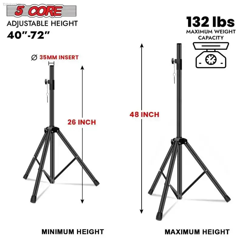 Heavy Duty Speaker Stand Tripod with Height Adjustment for DJs and Studio Monitors - EstaliosShop