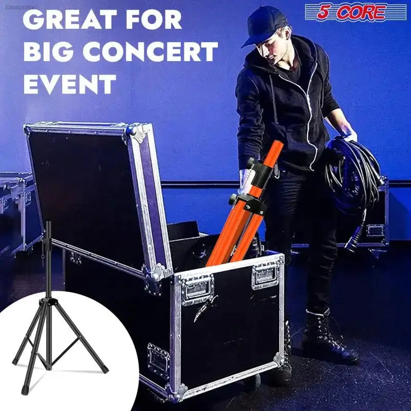 Heavy Duty Speaker Stand Tripod with Height Adjustment for DJs and Studio Monitors - EstaliosShop