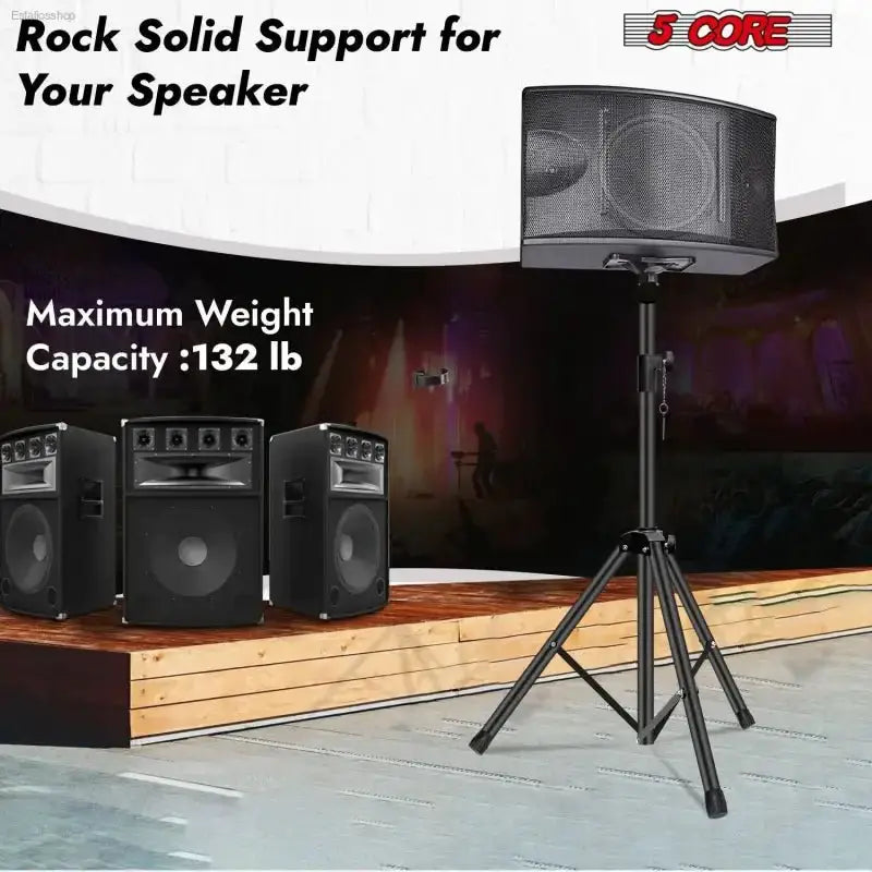 Heavy Duty Speaker Stand Tripod with Height Adjustment for DJs and Studio Monitors - EstaliosShop