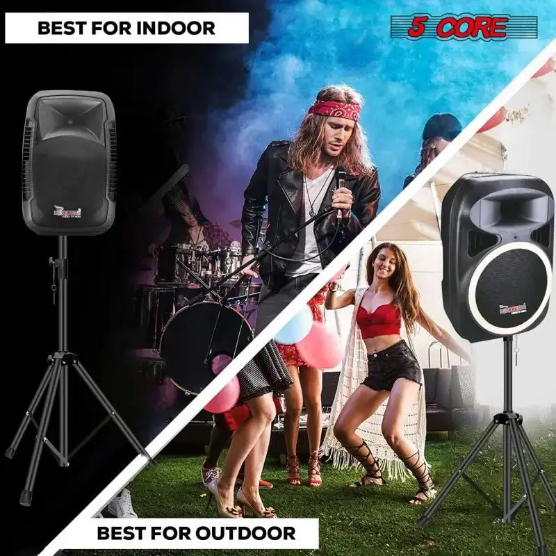 Heavy Duty Speaker Stand Tripod with Height Adjustment for DJs and Studio Monitors - EstaliosShop