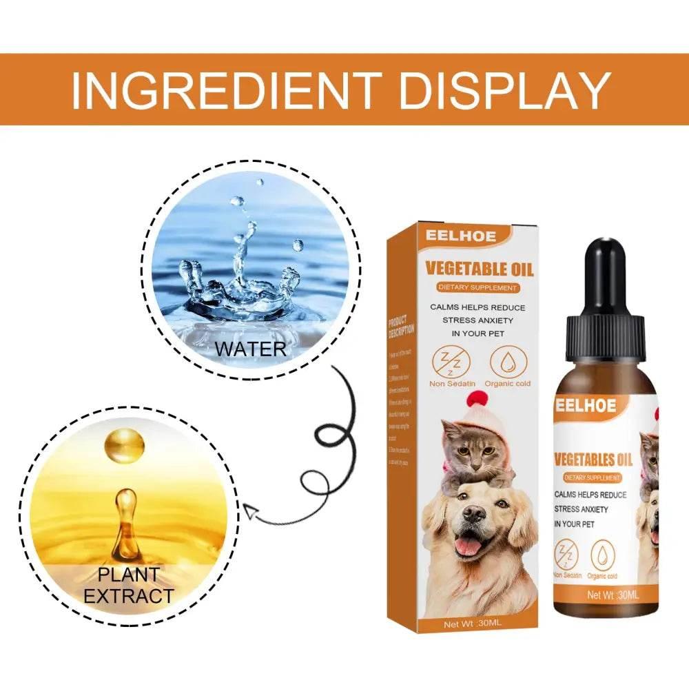 Hemp Seed Oil Cat And Dog Care Essence for Anxiety Relief - Estalios