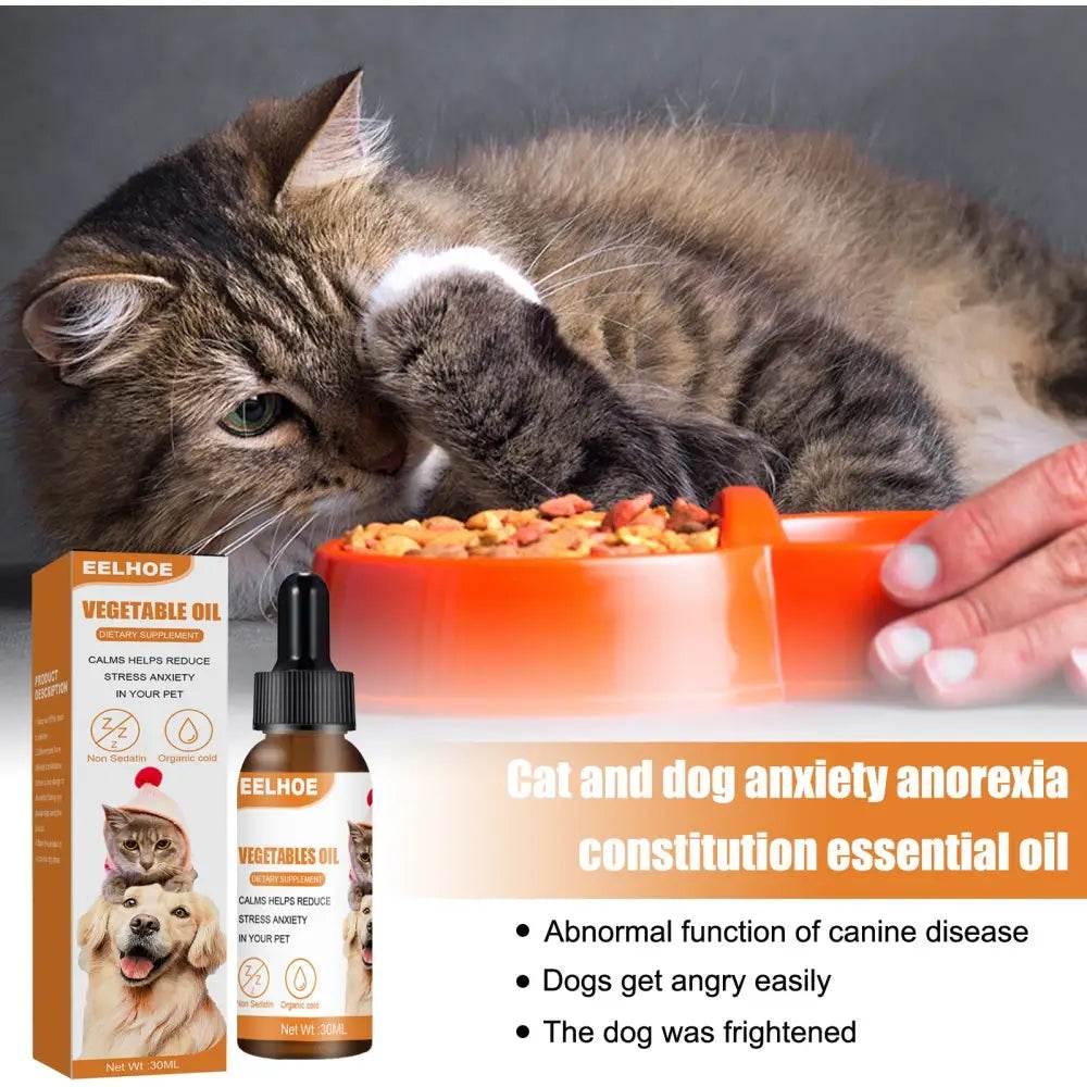 Hemp Seed Oil Cat And Dog Care Essence for Anxiety Relief - Estalios