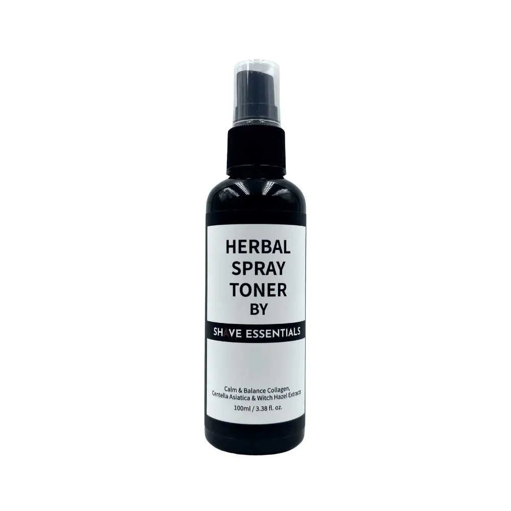 Sleek black Herbal Spray Toner bottle perfect for freshening up your skin