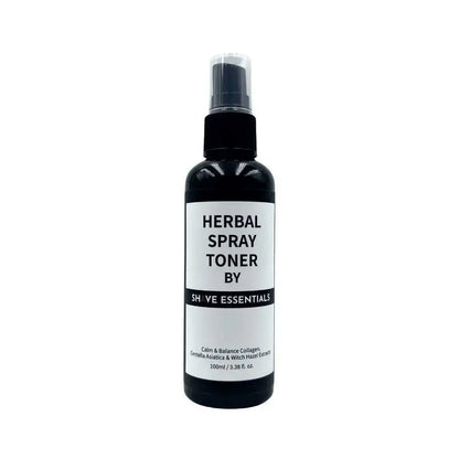 Black Herbal Spray Toner Bottle for refreshing and hydrating your skin effortlessly