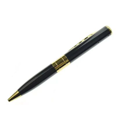 Black and gold ballpoint pen for the Hidden Pocket Audio Pen Camera Cam