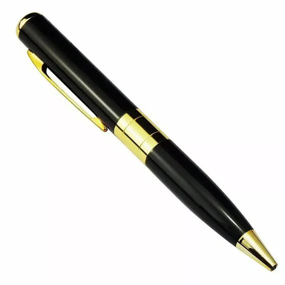 Black and gold ballpoint pen for Hidden Pocket Audio Pen Camera Cam mini