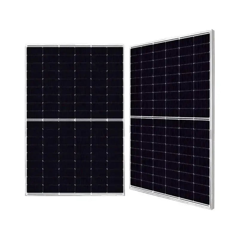 Two solar panels showcasing hidden width design for Root 446px product