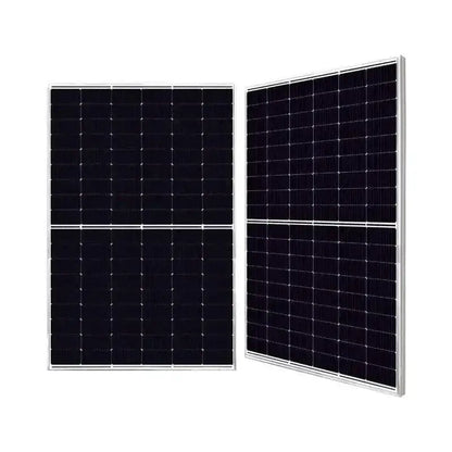 Two solar panels showcasing hidden width design for Root 446px product