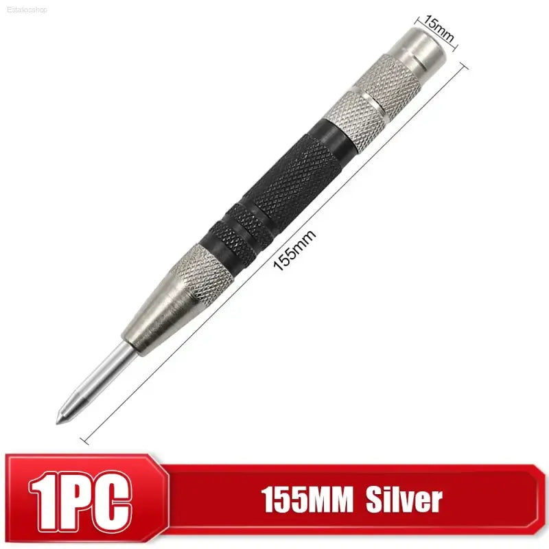 High Carbon Steel Automatic Center Punch with Adjustable Spring for Woodworking and Metal Drilling Enthusiasts