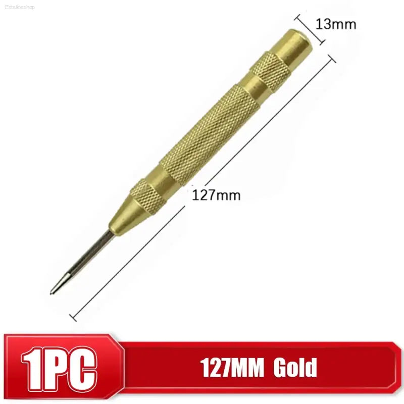 High Carbon Steel Automatic Center Punch with Adjustable Spring for Woodworking and Metal Drilling Enthusiasts