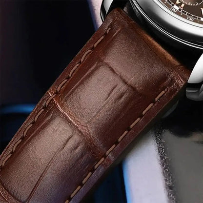 High Quality Brown Leather Watch Strap for a Luxury Belt Fashion Quartz Watch