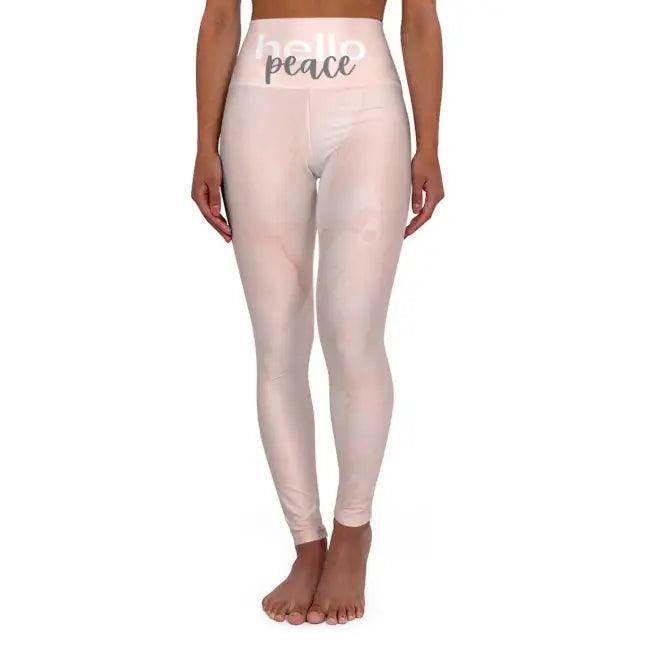 Feel Fabulous in Peachy Pink High-Waisted Yoga Leggings - Estalios