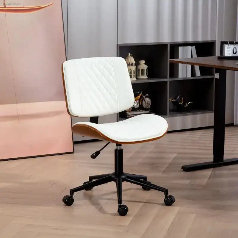 HOMCOM PU Leather Office Chair with Adjustable Height for Stylish Home Workspaces - EstaliosShop