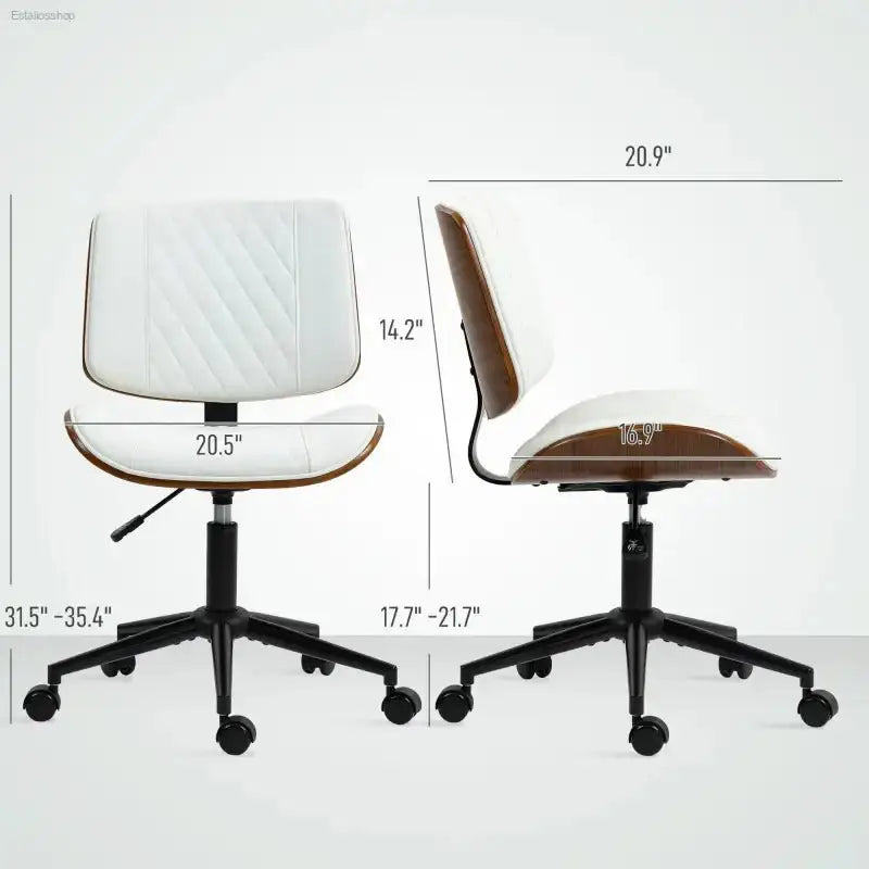 HOMCOM PU Leather Office Chair with Adjustable Height for Stylish Home Workspaces - EstaliosShop