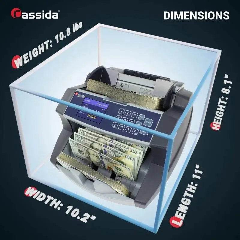 Home Cassida 6600 UV/MG Money Counter with Detection Features - Estalios