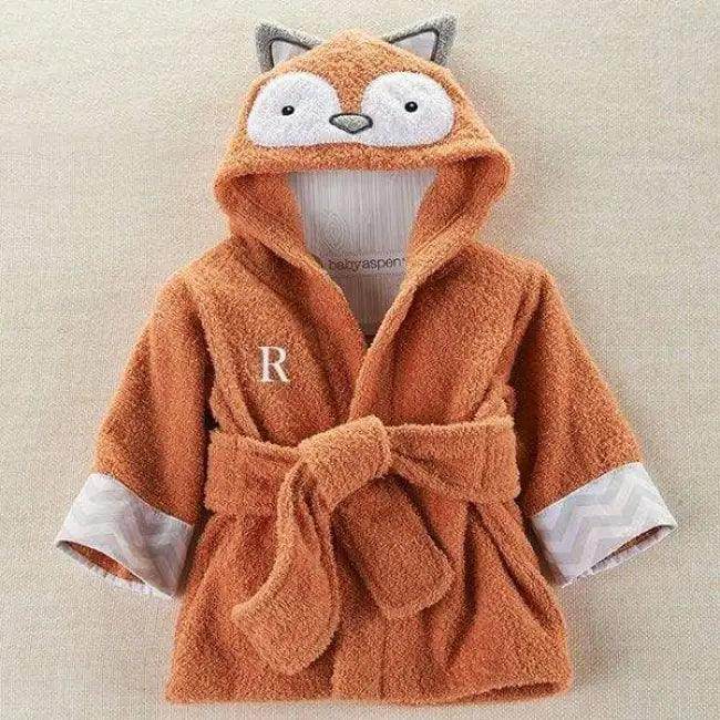 Adorable Orange Fox Baby Hooded Bathrobe for Cozy Comfort - Estalios
