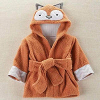 Adorable Orange Fox Baby Hooded Bathrobe for Cozy Comfort - Estalios