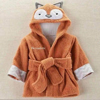Adorable Orange Fox Baby Hooded Bathrobe for Cozy Comfort - Estalios