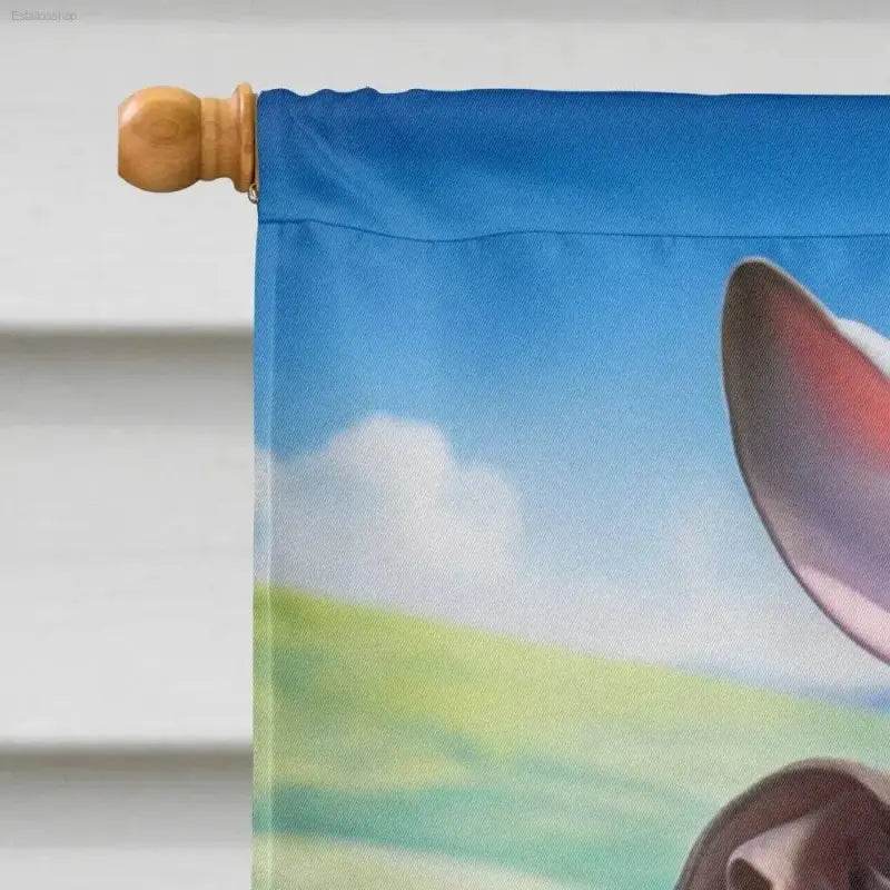 Hop Into Easter with this Adorable Easter Dog Flag! Spread Some Springtime Cheer with this Delightful Easter Dog Flag, Perfect for Adding a Touch of Whimsy - Estalios