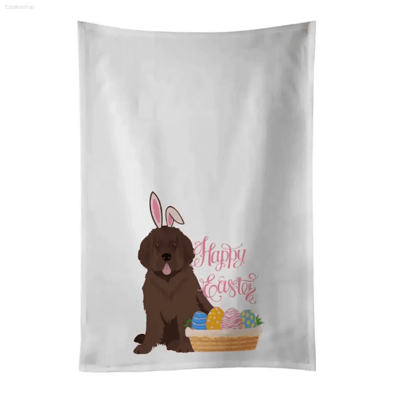 Hop into Easter with this adorable dog towel! This Easter-themed kitchen towel is the perfect way to add some Spring cheer to your home. Featuring an adorable - Estalios