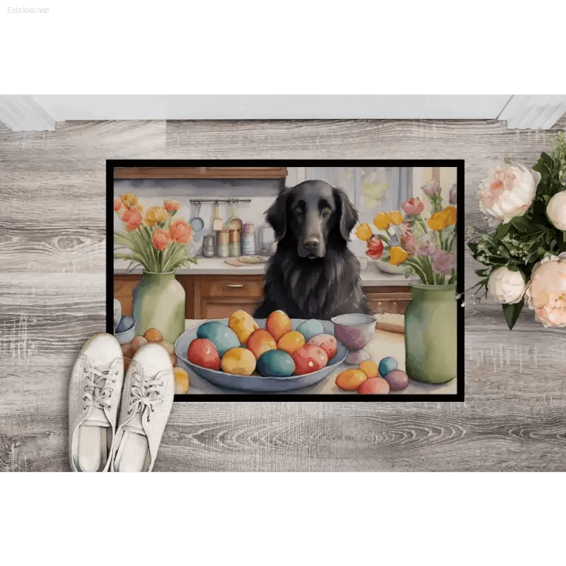 Hop Into Spring: Watercolor Dog Mat Fun Preventing Slips! - Estalios