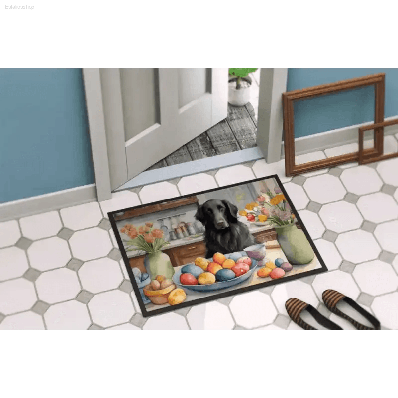 Hop Into Spring: Watercolor Dog Mat Fun Preventing Slips! - Estalios