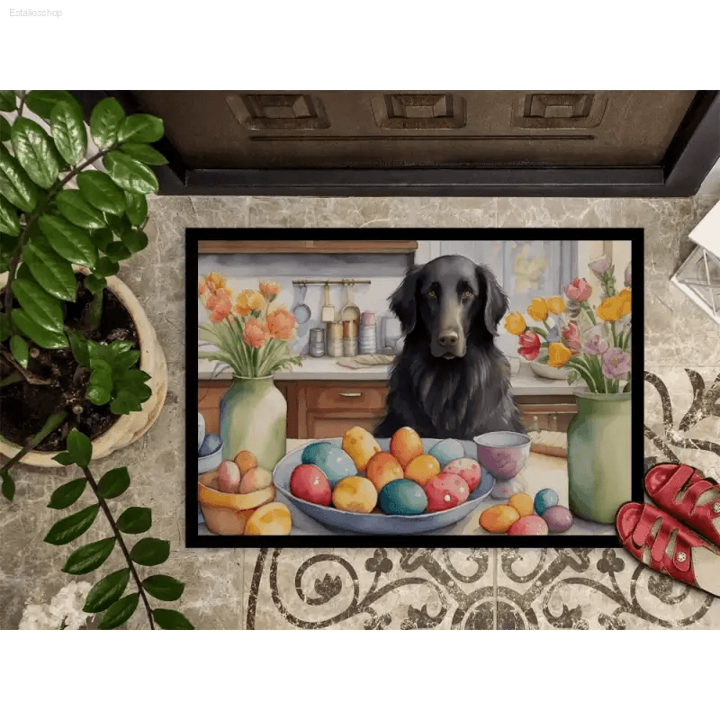 Hop Into Spring: Watercolor Dog Mat Fun Preventing Slips! - Estalios
