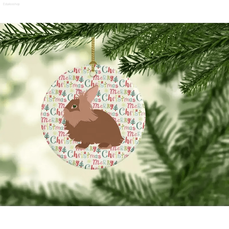 Hop Into the Holidays with this Charming Brown Rabbit Ornament! this Delightful Ornament will Add a Touch of Whimsical Charm to your Christmas Tree. Featuring a Sweet Brown Rabbit - Estalios