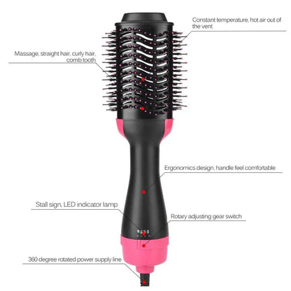 Hot Air Brush Styles & Straightens with temperature control for perfect styling every time