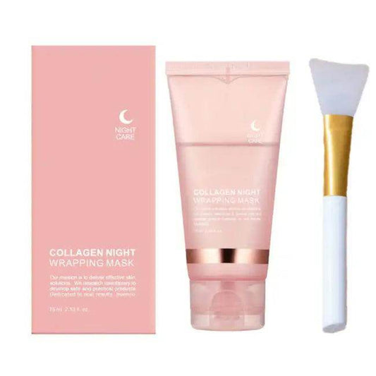 Huenco Pink Collagen Night Mask for Radiant Skin Overnight - Estalios