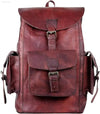 HULSH Retro Genuine Leather Backpack - Stylish Rucksack for Men & Women, Perfect for College and Travel - Estalios