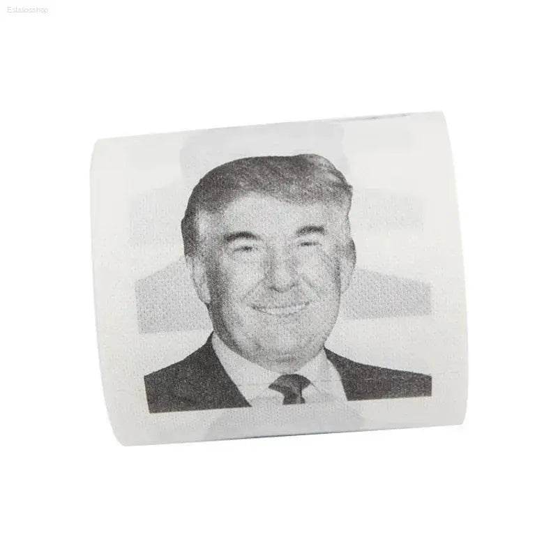 Toilet paper with Donald Trump’s face.