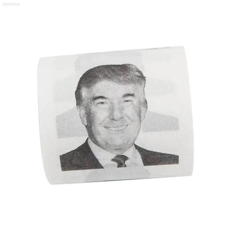 Toilet paper with Donald Trump’s face.