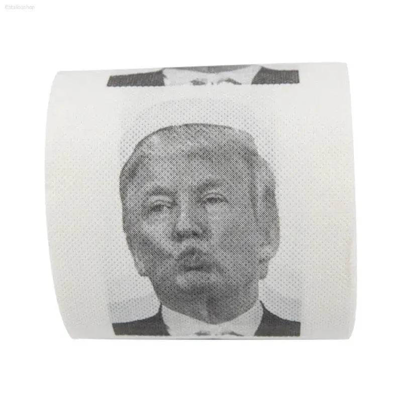 Toilet paper with Donald Trump’s face.