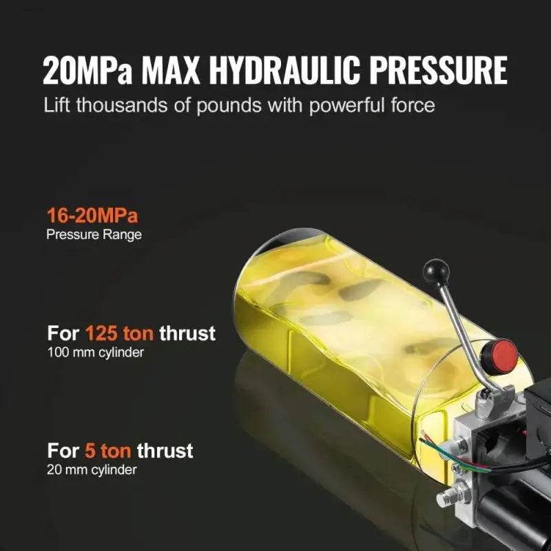 Hydraulic Pump, 10 Quart Power Unit, 3200 PSI, 1.7 GPM - Estalios