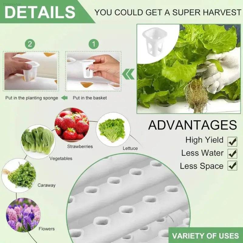 Hydroponic Planting System with 108 Sites and Timers - Estalios