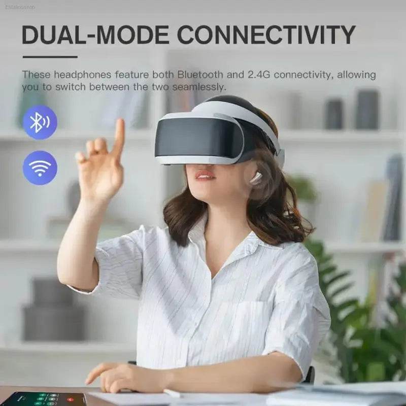 VR headset with dual-mode connectivity.